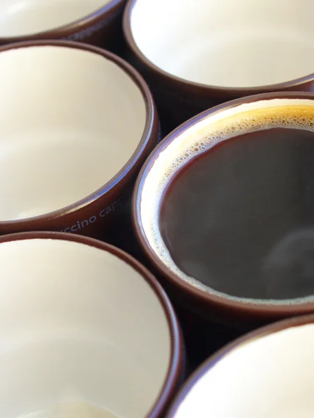 Cups of coffee background — Stock Photo, Image