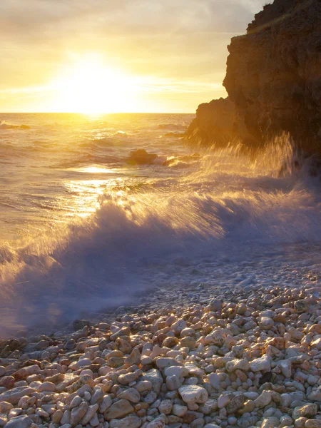 Pebble stone sea beach — Stock Photo, Image