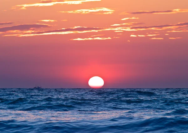 Solen sken vid solnedgången — Stockfoto
