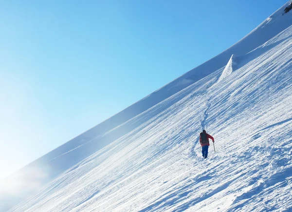 Man op de berg — Stockfoto