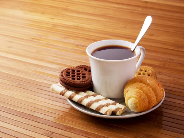 Koffie en gebak. — Stockfoto