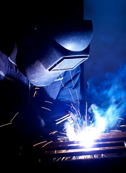 Bright welding. Stock Picture