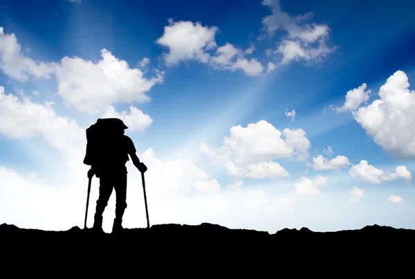 Climber on top — Stock Photo, Image