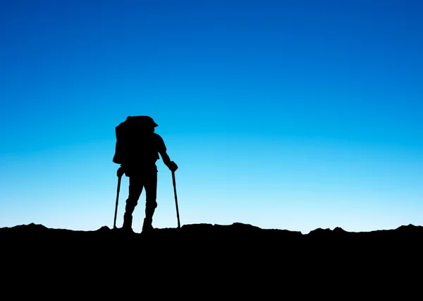 Climber on top — Stock Photo, Image