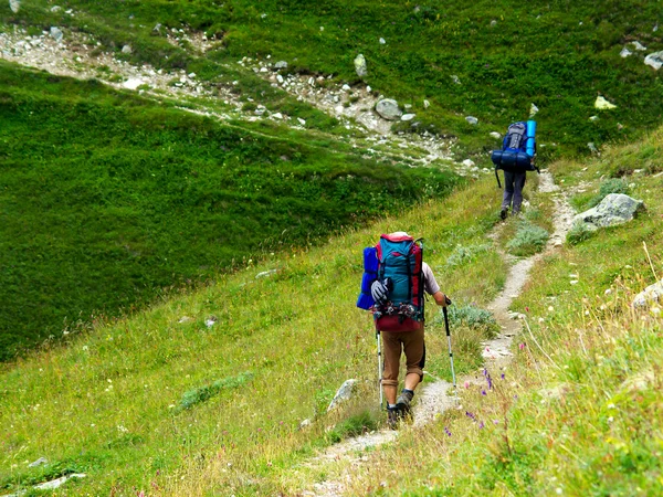 Turisti sulla rotta — Foto Stock