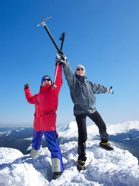 Bergsteigerteam — Stockfoto