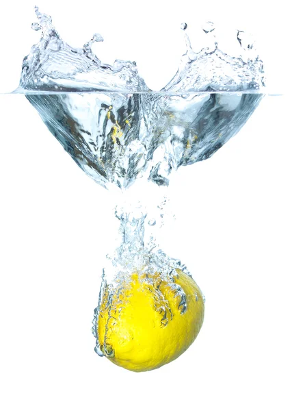 Citron och stänk — Stock fotografie