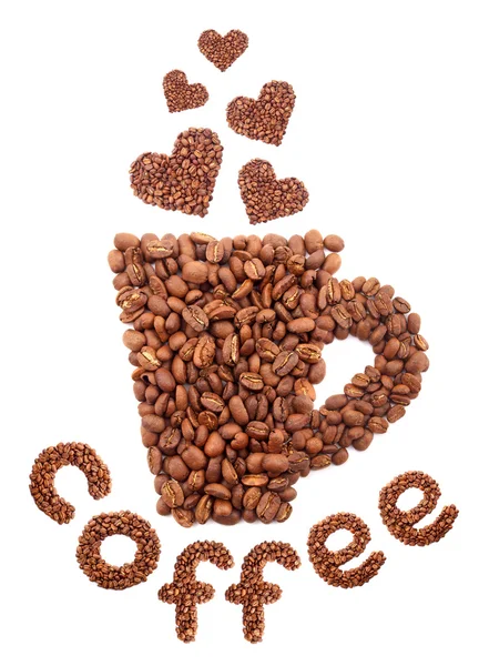 Composición a partir de granos de café — Foto de Stock