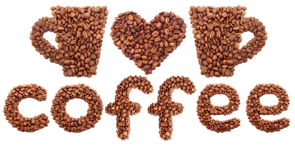 Composição abstrata de grãos de café — Fotografia de Stock