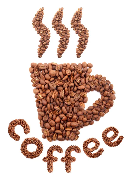 Kompozycja z ziaren kawy — Zdjęcie stockowe