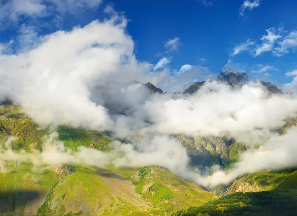 Meadow og rock på himlen baggrund - Stock-foto