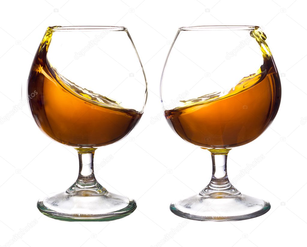 Glasses of brandy — Stock Photo © biletskiy_e 35750809