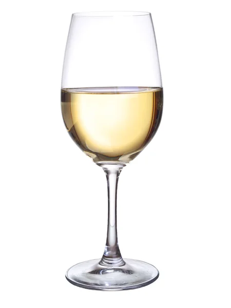 Винное стекло с белым вином — стоковое фото