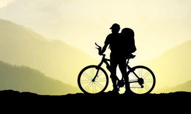Bisiklet turist silüeti