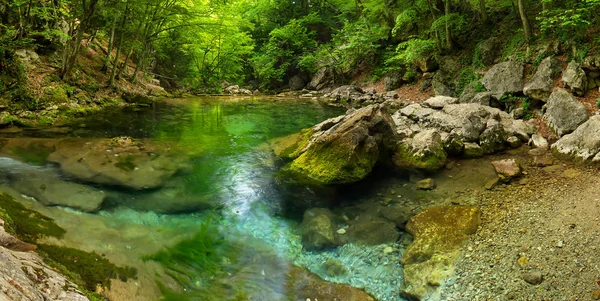 Lago nel canyon estivo — Foto Stock