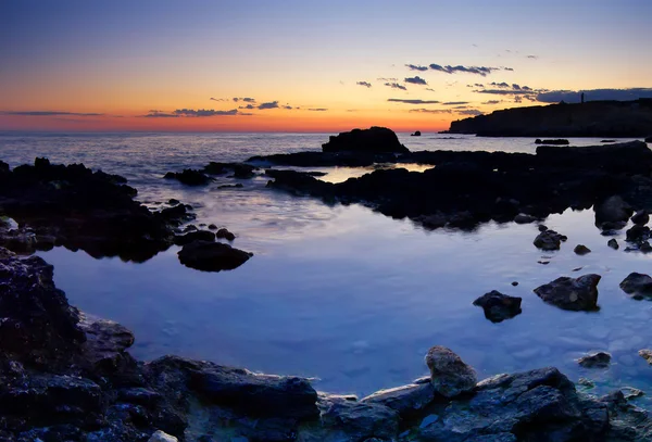 Sea and water during sundown — Stock Photo, Image