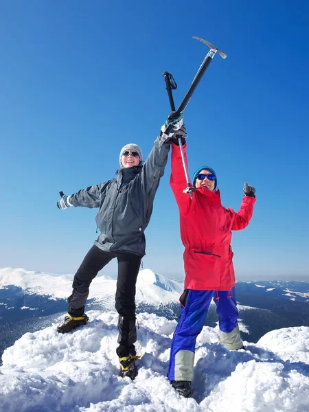 Bergsteigerteam — Stockfoto