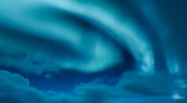 Aurora Borealis Noorwegen Groen Noorderlicht Als Achtergrond Nachtelijk Winterlandschap Met — Stockfoto