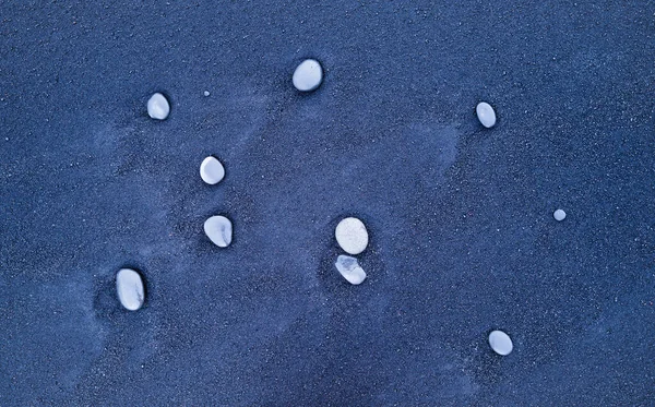 Gray Pebbles Black Sand Background Stones Beach Photography Design Textures — Stock Photo, Image