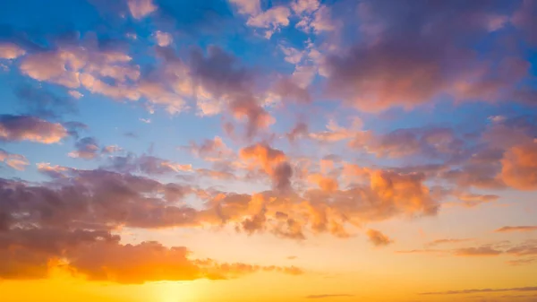 Sky Clouds Sunset Clouds Blue Sky Panoramic Photo Design Background — Stockfoto