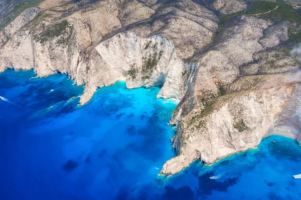 Summer Landscape Aerial Seascape Day Time Bay Rocks Blue Water — Foto de Stock
