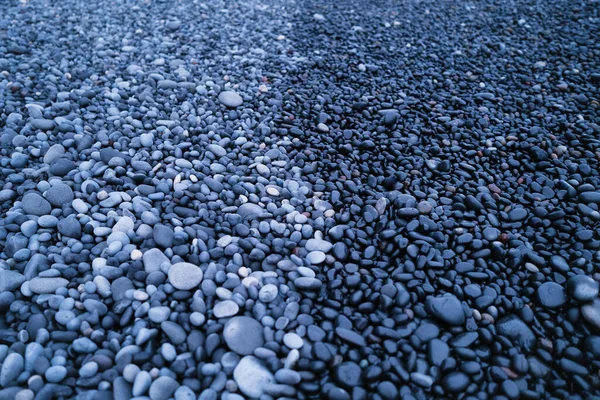 Graue Kieselsteine Als Hintergrund Runde Steine Strand Fotografie Für Design — Stockfoto