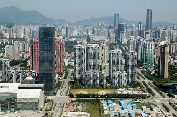 China, Shenzhen city aerial view — Stock Photo, Image