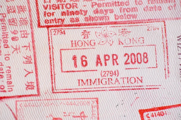 Passport with Chinese stamps — Stock Photo, Image