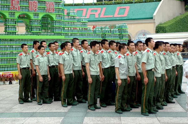 Chinese army gathering — Stock Photo, Image
