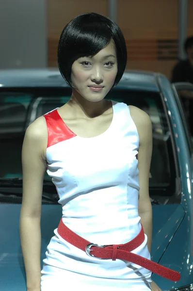 Chinese girls, models from car show — Stock Photo, Image