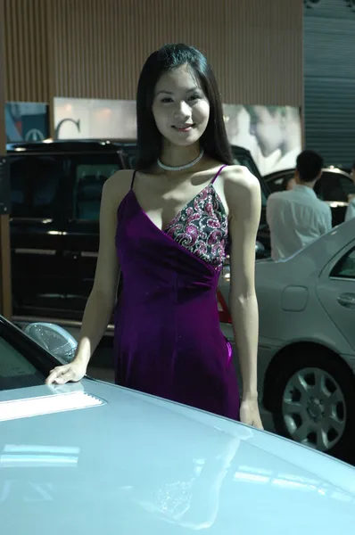 Chinese girls, models from car show — Stock Photo, Image