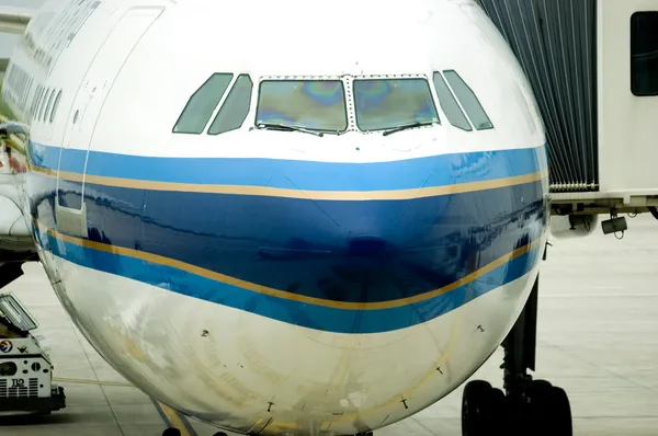 Cabeça de avião do passageiro — Fotografia de Stock