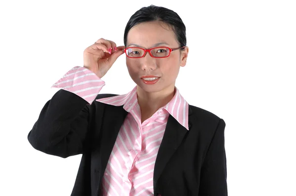 Kinesiska office lady nära porträtt — Stockfoto