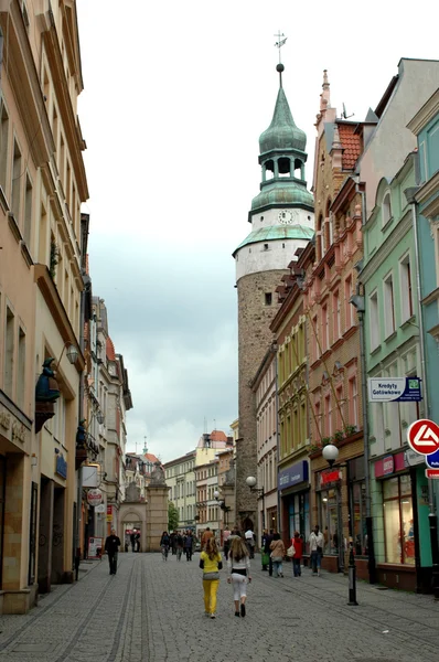 Lane na cidade de Jelenia Gora — Fotografia de Stock