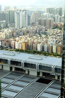 Shenzhen şehri havadan görünümü