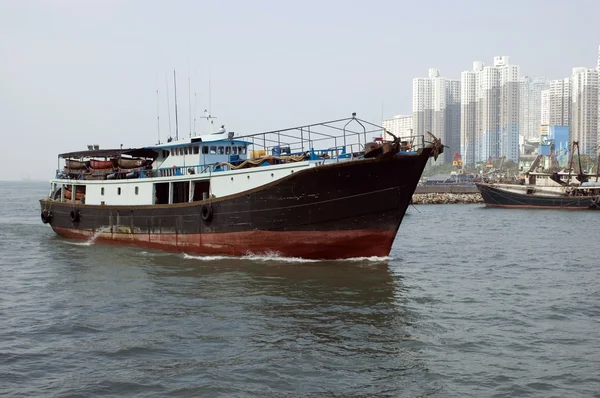 Schiff in hongkong — Stockfoto