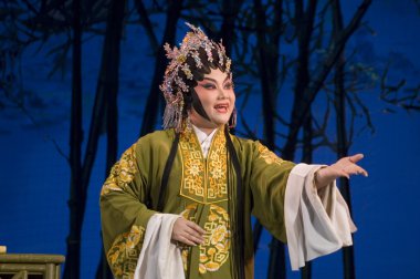 Çin opera - oyuncu portre şarkı