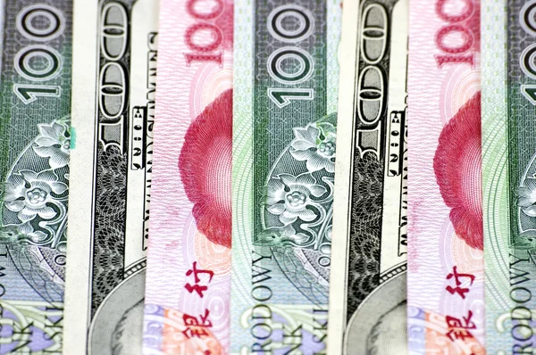 Verschiedene Banknoten - Nahaufnahme Foto — Stockfoto