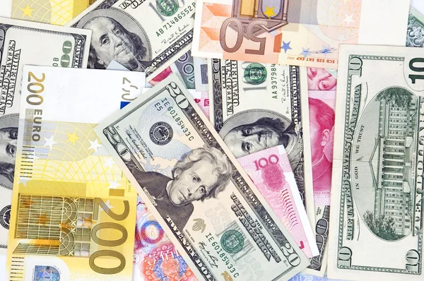 Different banknotes - background — Stock Photo, Image