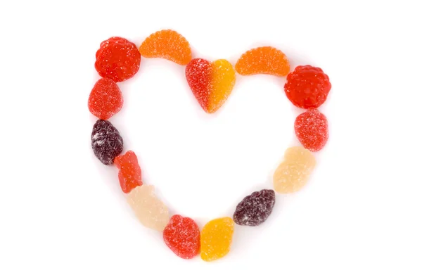 Красочные конфеты в форме сердца — стоковое фото