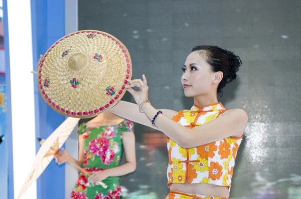 China Culture Fair - beautiful Shanxi girls — Stock Photo, Image