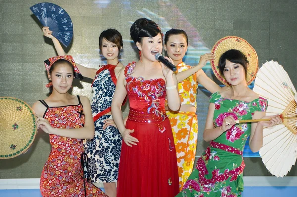 China Culture Fair - meninas Shanxi bonitas — Fotografia de Stock