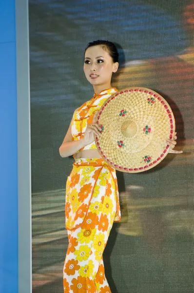 中国文化公平-美丽的山西女孩 — 图库照片