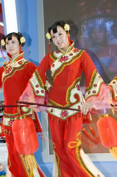 Chinese culture - dancers from Shanxi — Stock Photo, Image