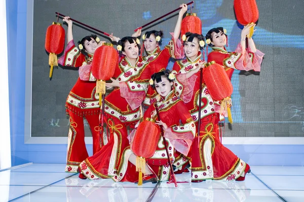 Chiński kultury - tancerzy z shanxi — Zdjęcie stockowe