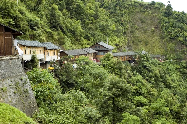 Chinese dorp in de buurt van guilin — Stockfoto