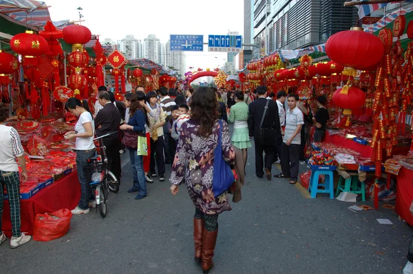 Čínský svátek - dekorace stánky — Stock fotografie