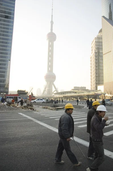 Travailleurs à Shanghai, EXPO 2010 — Photo