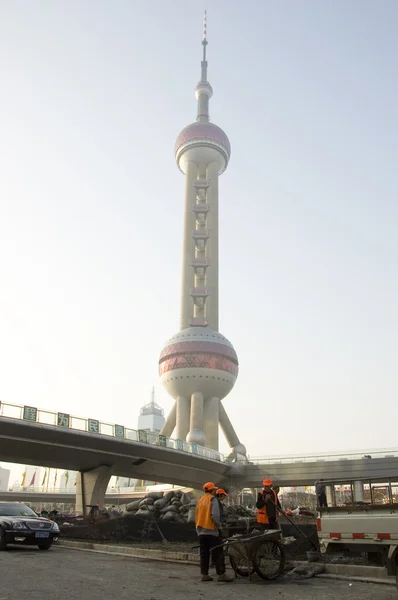 Lavoratori a Shanghai, EXPO 2010 — Foto Stock