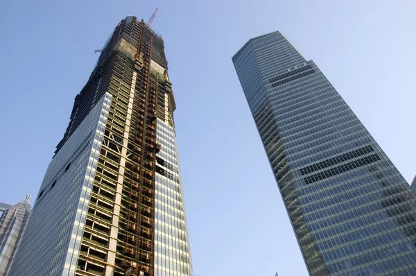 Moderna skyskrapor i shanghai — Stockfoto